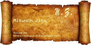 Mikusch Zita névjegykártya